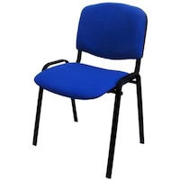 scaun tapitat albastru