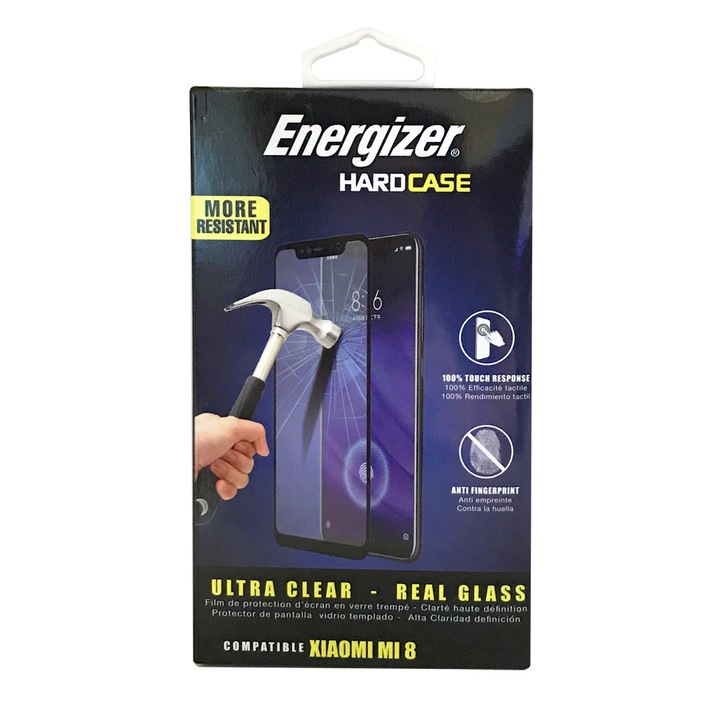 Стъклен протектор ENERGIZER, XIAOMI Mi 8, Black