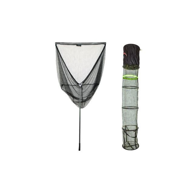 Set Juvelnic, FL, cu cercuri, Lungime 2.5 metri, diametru 45 cm, husa pentru transport + Minciog, Eastshark, pentru pescuit la crap, cu coada telescopica si deschidere mare