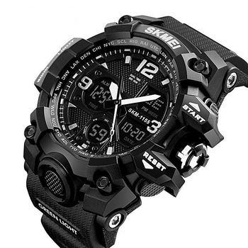 Ceas barbatesc Skmei, Negru, Shock Resistant, Militar, Digital, Sport, Army, Dual time, Cronograf Ceas barbatesc Skmei, Negru, Shock Resistant, Militar, Digital, Sport, Army, Dual time, Cronograf