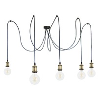 lustra 101lights spider 5 e27 negruaur p5-retro old gold imagen 5_0_
0