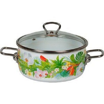 Oala emailata ruseasca cu capac, RAKI, Tropicana, 4 l Oala emailata ruseasca cu capac, RAKI, Tropicana, 4 l