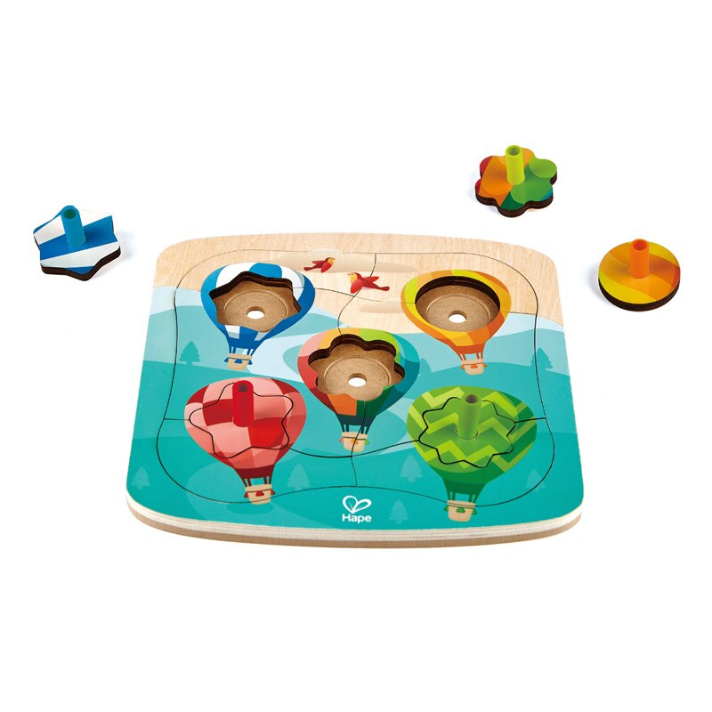 Puzzle Baloane de companie, Hape, Multicolor, + 3