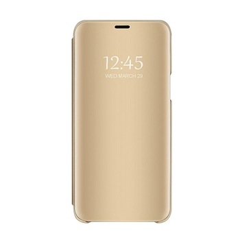 Husa Huawei Mate 20 Lite compatibila Book Clear View Gold + folie de protectie Cadou Husa Huawei Mate 20 Lite compatibila Book Clear View Gold + folie de protectie Cadou