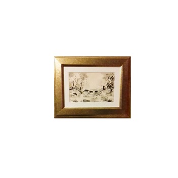 Tablou pictat manual, acrilic, Peisaj, 24 cm x 19 cm, inramat Tablou pictat manual, acrilic, Peisaj, 24 cm x 19 cm, inramat