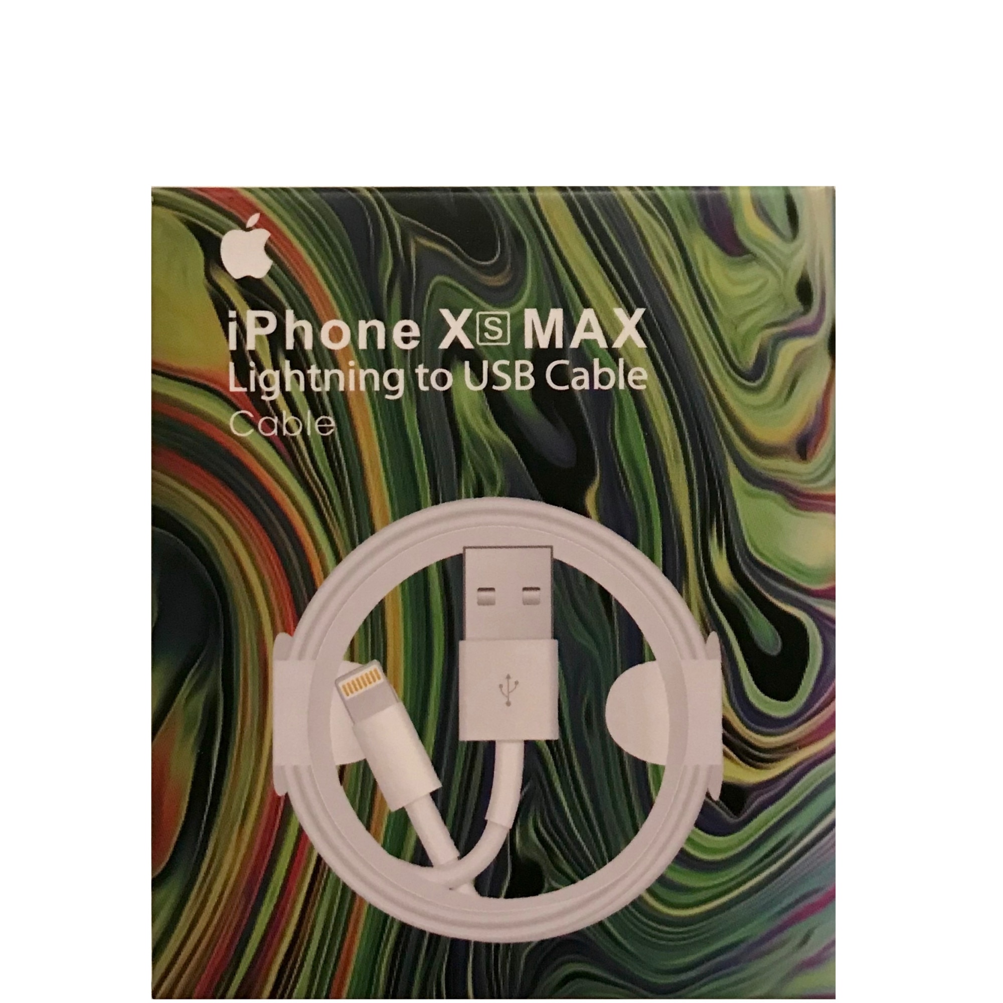 Cablu de date / incarcare Apple Original, cu conector Lightning pentru iPhone X, Xs, Xs MAX, lungime 1 metru, alb, ambalaj original + HAPPY MAGNET BIBILEL, BBL630