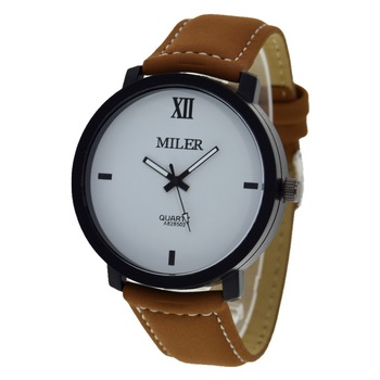 Ceas Barbatesc Miler CS806, curea piele, stil Casual pentru orice ocazie Ceas Barbatesc Miler CS806, curea piele, stil Casual pentru orice ocazie