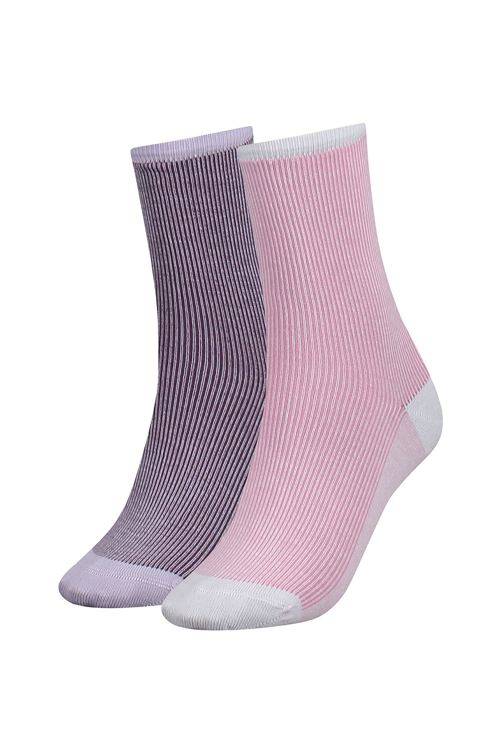 Tommy Hilfiger, Set de sosete lungi - 2 perechi, Roz pastel/Albastru azur, 39-42