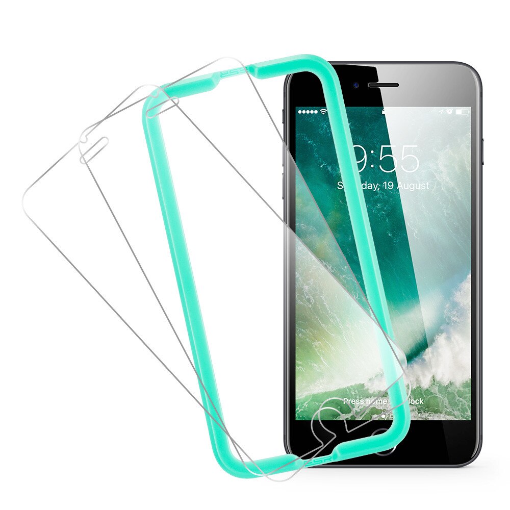 Folie sticla securizata ESR, Tempered Glass iPhone 8 / 7 / 6s / 6, Set 2 bucati
