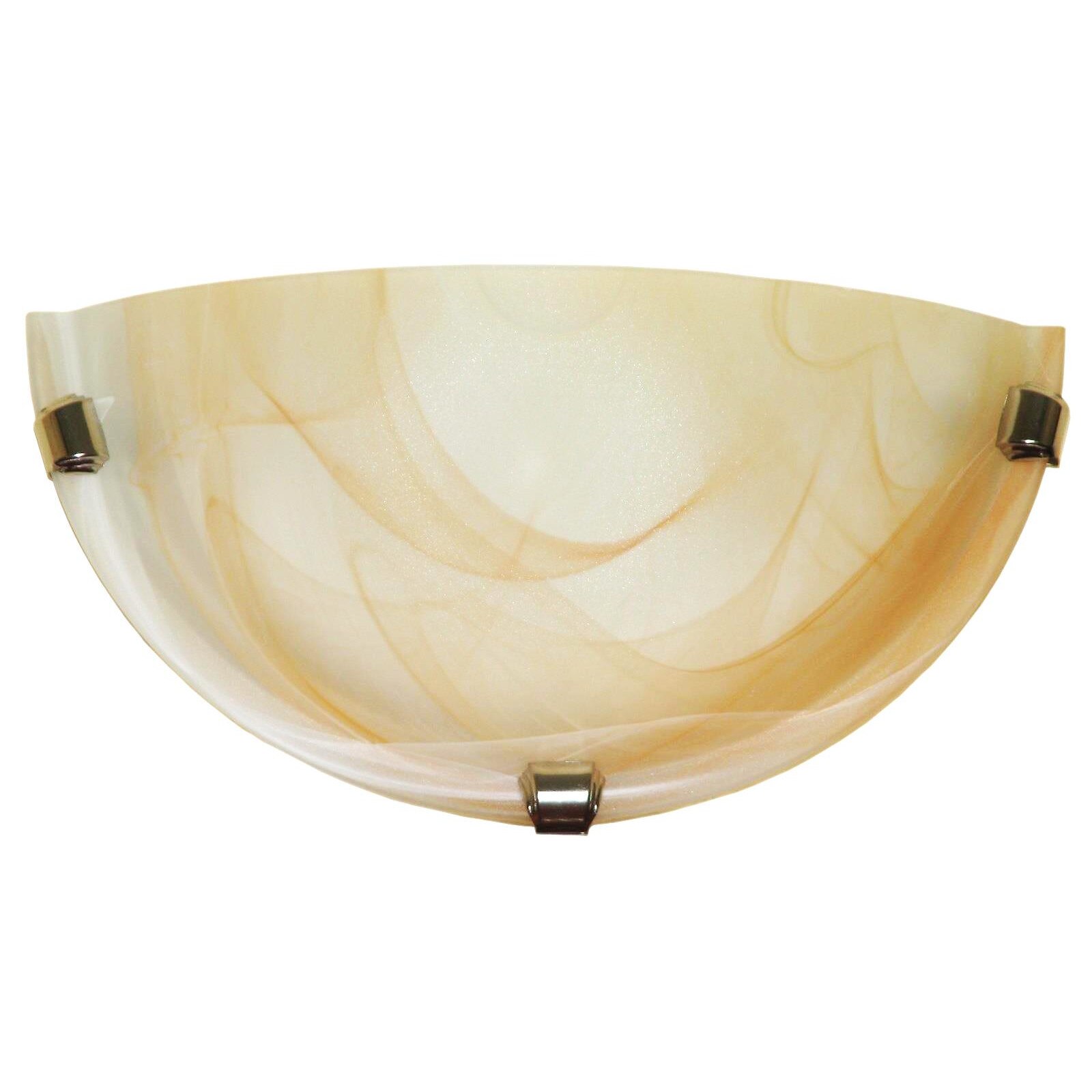 Aplica K1 Duna Amb din sticla/metal 1x60W, Lampex, Bej