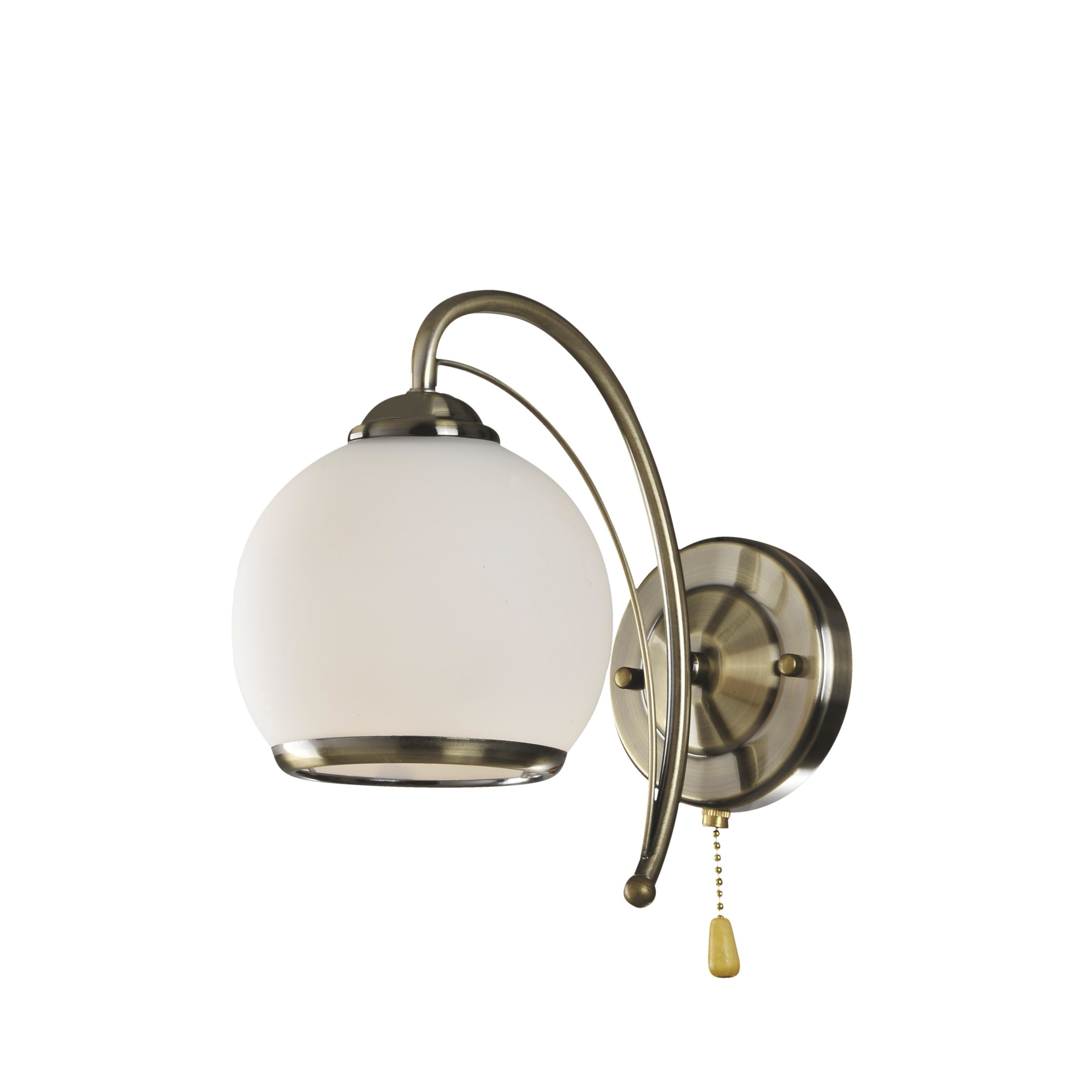 Aplica Lampex Salta, E 27, 1x 60 W, Metal/Sticla, Alb/Auriu