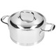 Cratita inox, cu capac, 20cm/3L, "Atlantis" - Demeyere