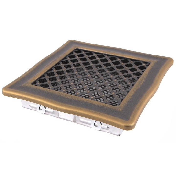 Grila Semineu DECO 16 X 16cm Auriu Patinat