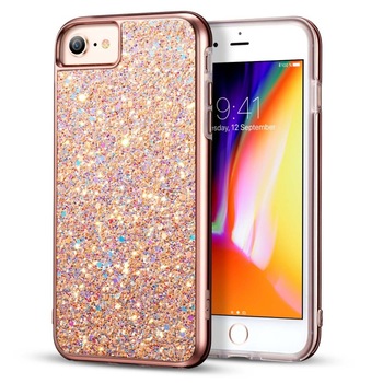 Carcasa ESR Glitter iPhone 8 / 7, Metallic Peach Carcasa ESR Glitter iPhone 8 / 7, Metallic Peach