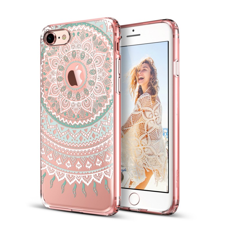Carcasa ESR Totem iPhone 8 / 7, Mint Mandala