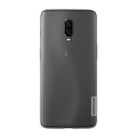 Husa de protectie spate, silicon transparent, Nillkin, pentru OnePlus 6T, negru transparent
