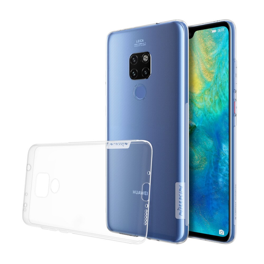 Husa de protectie spate, silicon transparent, Nillkin, pentru Huawei Mate 20, alb transparent
