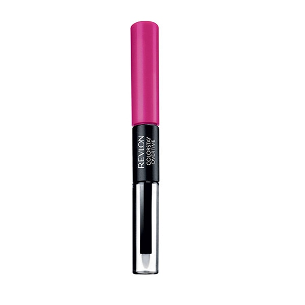 Ruj Rezistent Revlon Colorstay Overtime 470 Night Fuchsia 2ml + Top Coat 2ml