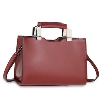 Geanta de umar, Anna Grace, Grena, 100 % Piele Ecologica, Casual / Elegant Geanta de umar, Anna Grace, Grena, 100 % Piele Ecologica, Casual / Elegant