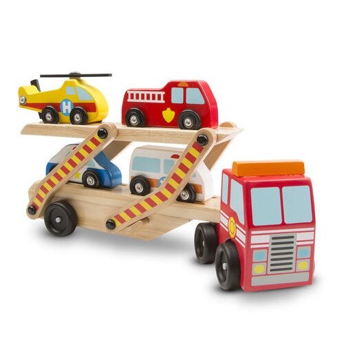 Transportor Melissa & Doug cu Vehicule de Urgenta