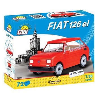 Set de constructie Cobi Klocki, Fiat 126P EL, 3 ani +, Multicolor Set de constructie Cobi Klocki, Fiat 126P EL, 3 ani +, Multicolor