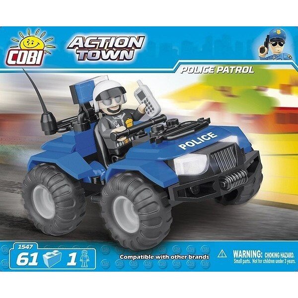 Set de constructie Cobi Klocki, Patrula politiei, Multicolor
