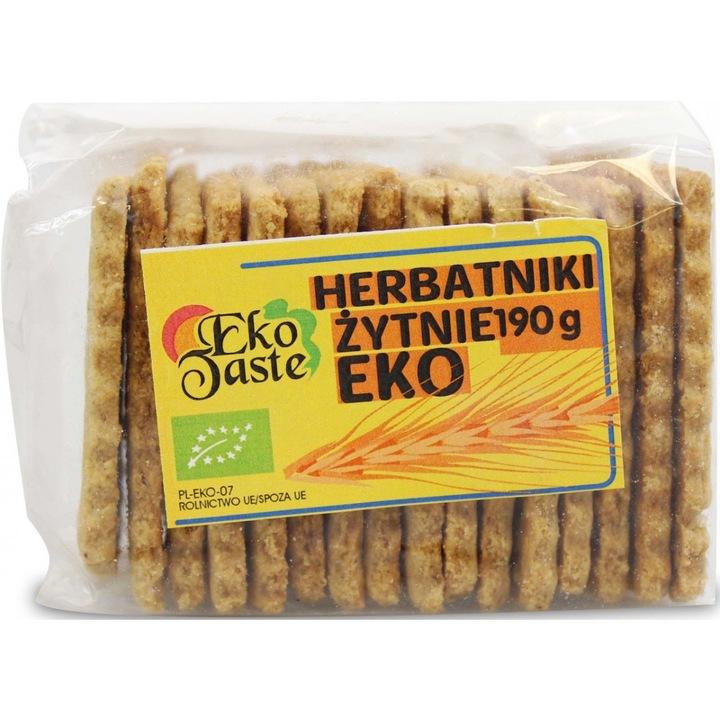Biscuiti organici vegani de secara 190 G, Eco Taste