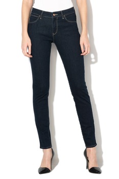 Wrangler, Blugi skinny cu cusaturi contrastante, Bleumarin inchis, W25-L32 Wrangler, Blugi skinny cu cusaturi contrastante, Bleumarin inchis, W25-L32