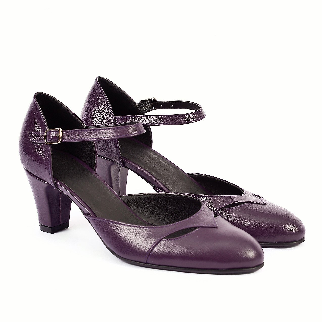 Pantofi dama Donna Mia 1733,piele naturala,mov