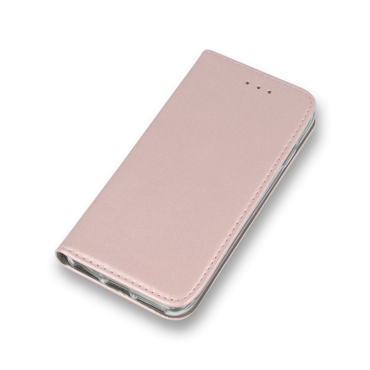 Husa Flip Carte/Stand compatibila cu Samsung A715 Galaxy A71, inchidere magnetica, Rose Gold