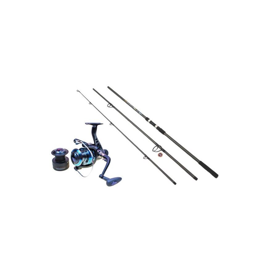 Set Lanseta, Wind Blade, EB-1, Fino Carp, pentru pescuit la crap, lungime 3.90 metri echipata cu Mulineta, WindBlade, G360RM, cu 6 rulmenti si tambur metalic