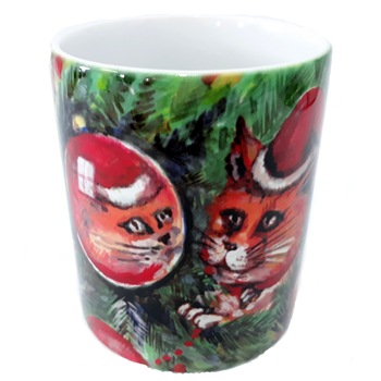 Cana ceramica cu model de iarna 1, capacitate: 300 ml Cana ceramica cu model de iarna 1, capacitate: 300 ml