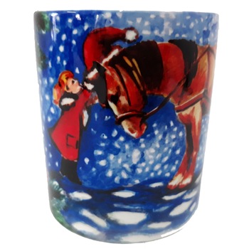 Cana ceramica cu model de iarna 2, capacitate: 300 ml Cana ceramica cu model de iarna 2, capacitate: 300 ml