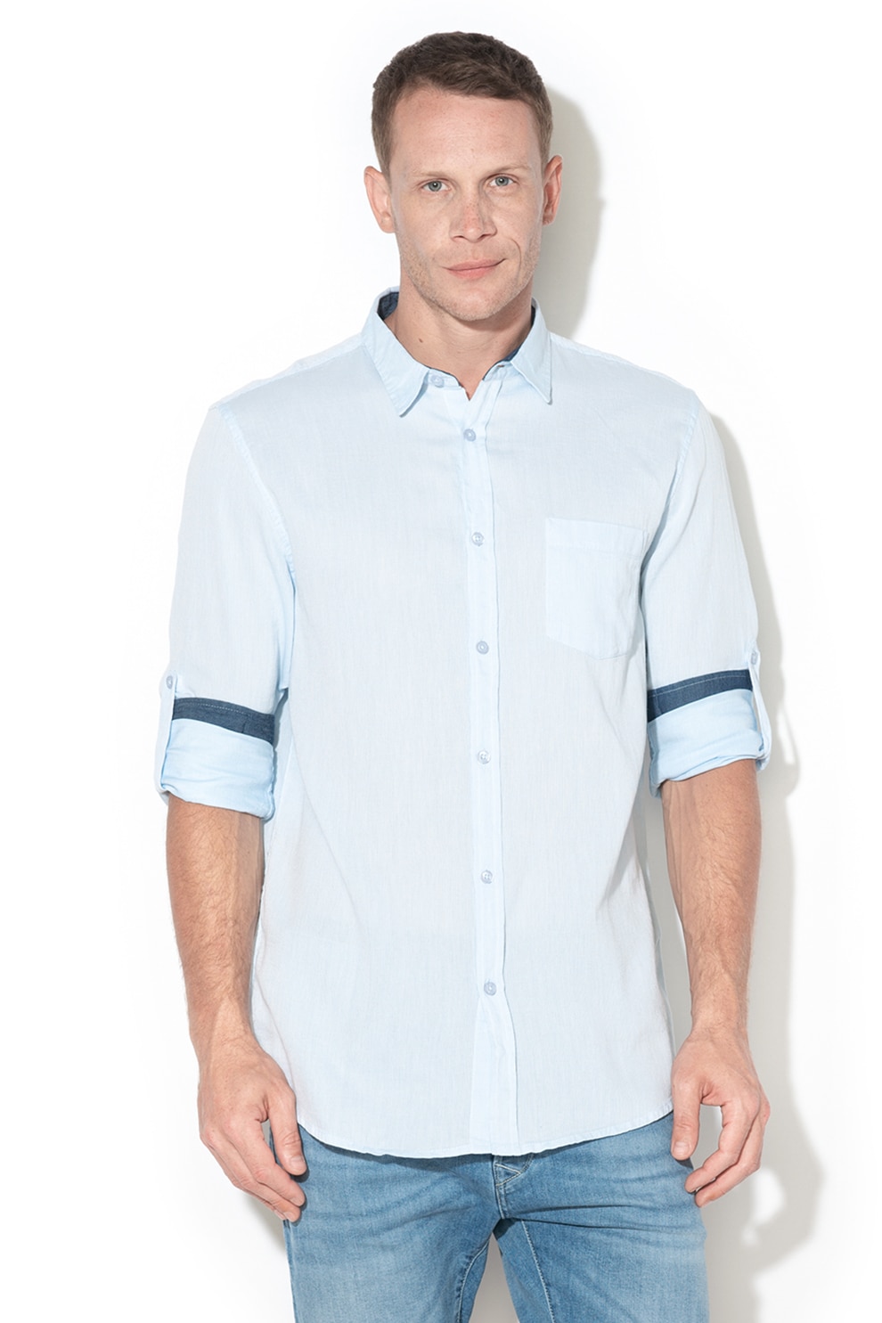 Big Star, Camasa cu model in dungi Lor, Bleu, S