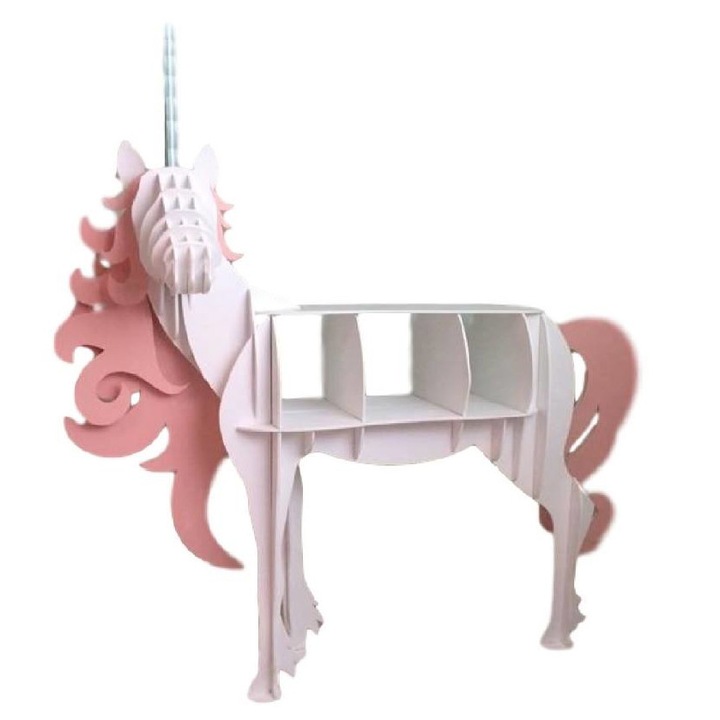 Biblioteca Unicorn pentru copii din lemn 1000 x 1060 x250 mm