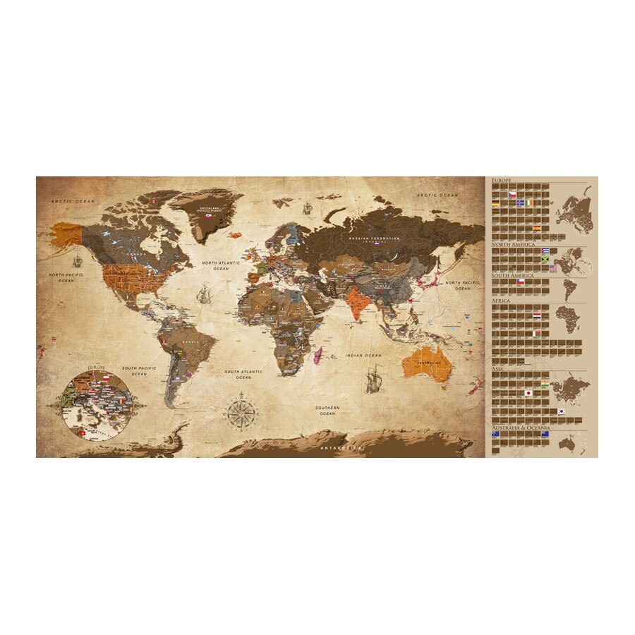 Harta razuibila Vintage 1 - Poster 100x50cm
