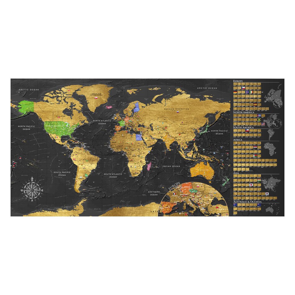 Harta razuibila Aurie 4 - Poster 100x50cm