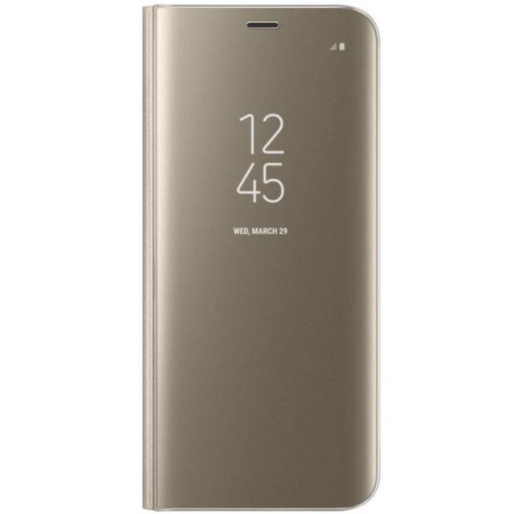 Калъф Clear View за Samsung J330 Galaxy J3 2017 златен
