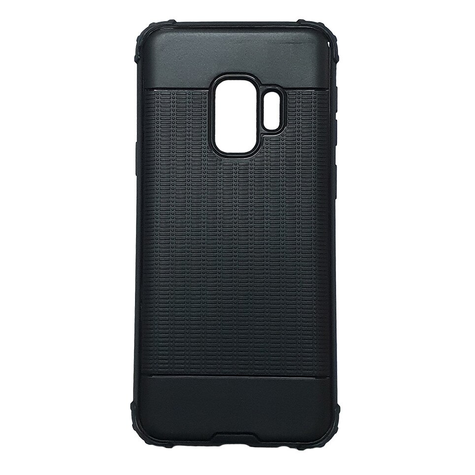 Husa silicon antishock striatii Samsung S9, Negru