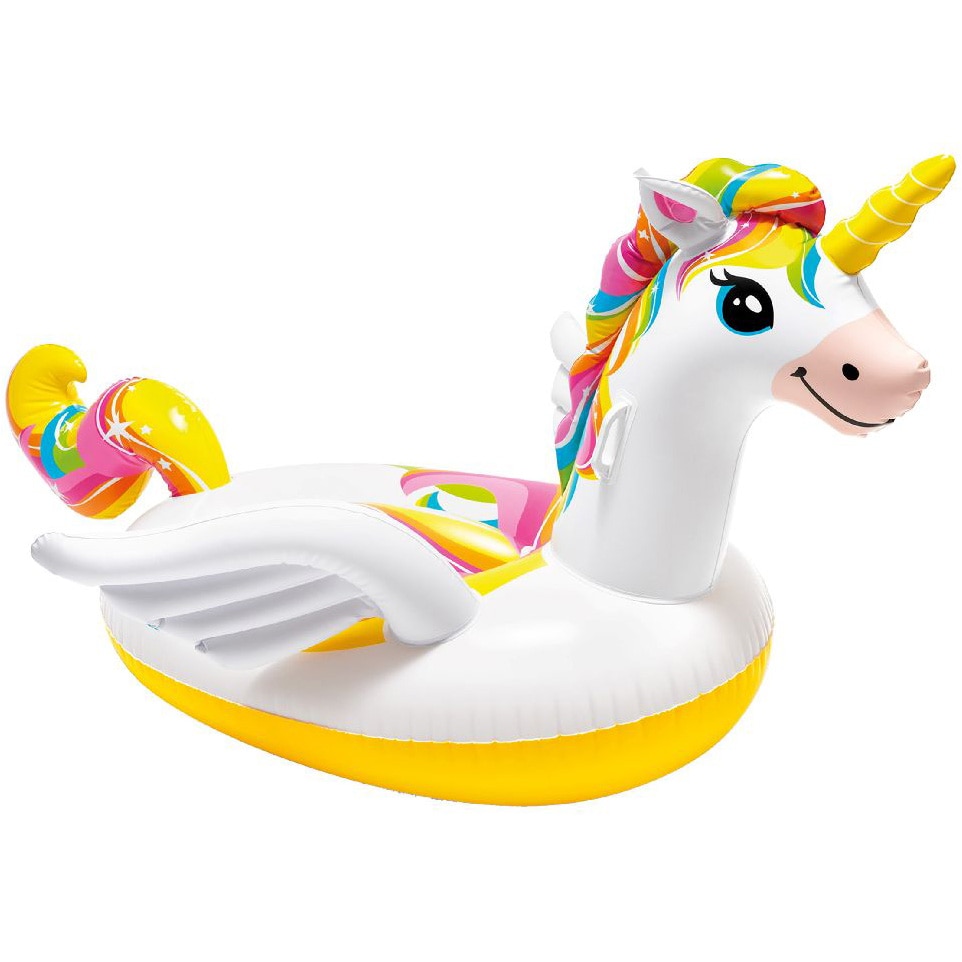 Unicorn gonflabil Intex Ride-On White, 2m x 1.4m