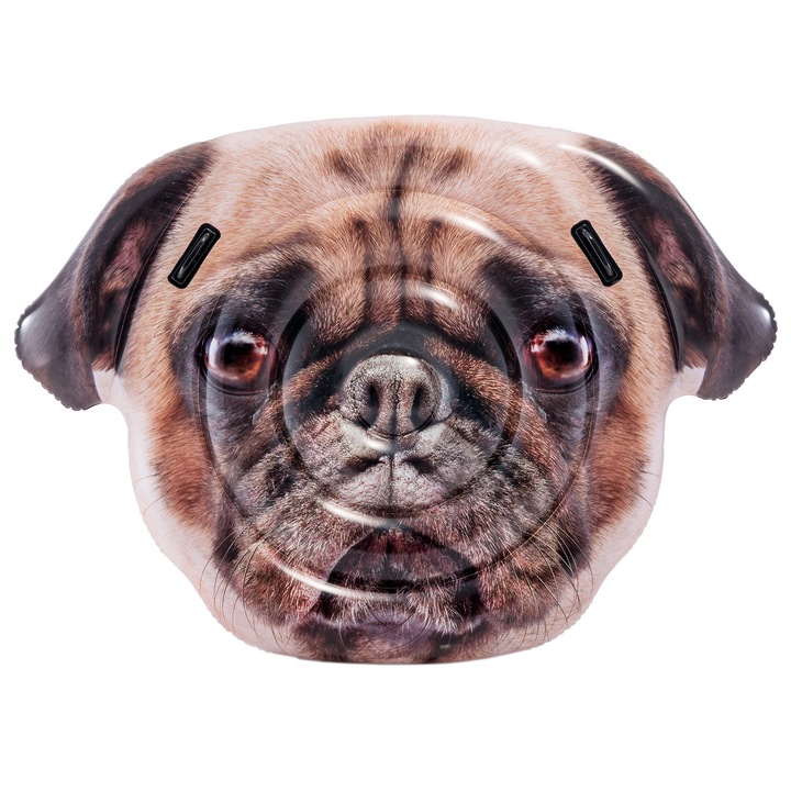 Надуваем дюшек Intex Pug Face Multicolor, 1.73 м x 1.3 м