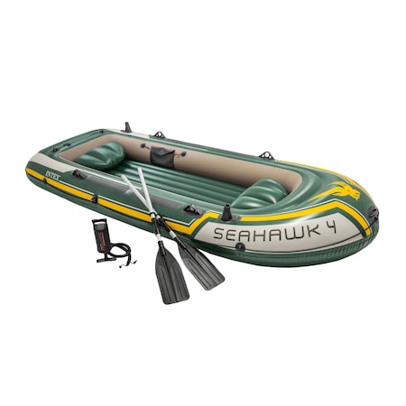 Barca gonflabila Intex Seahawk 4, pompa + vasle incluse, 3.5m x 1.45m