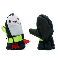 Manusi de ski cu un deget "Pinguin", YO!, baieti, bleumarin / verde, 16 cm, 4 - 6 ani