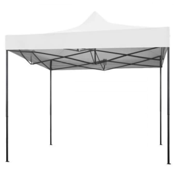 Monivel 2x2 erős acél kerti pop up sátor összecsukható rendezvény pavilon fehér vastag ponyvás