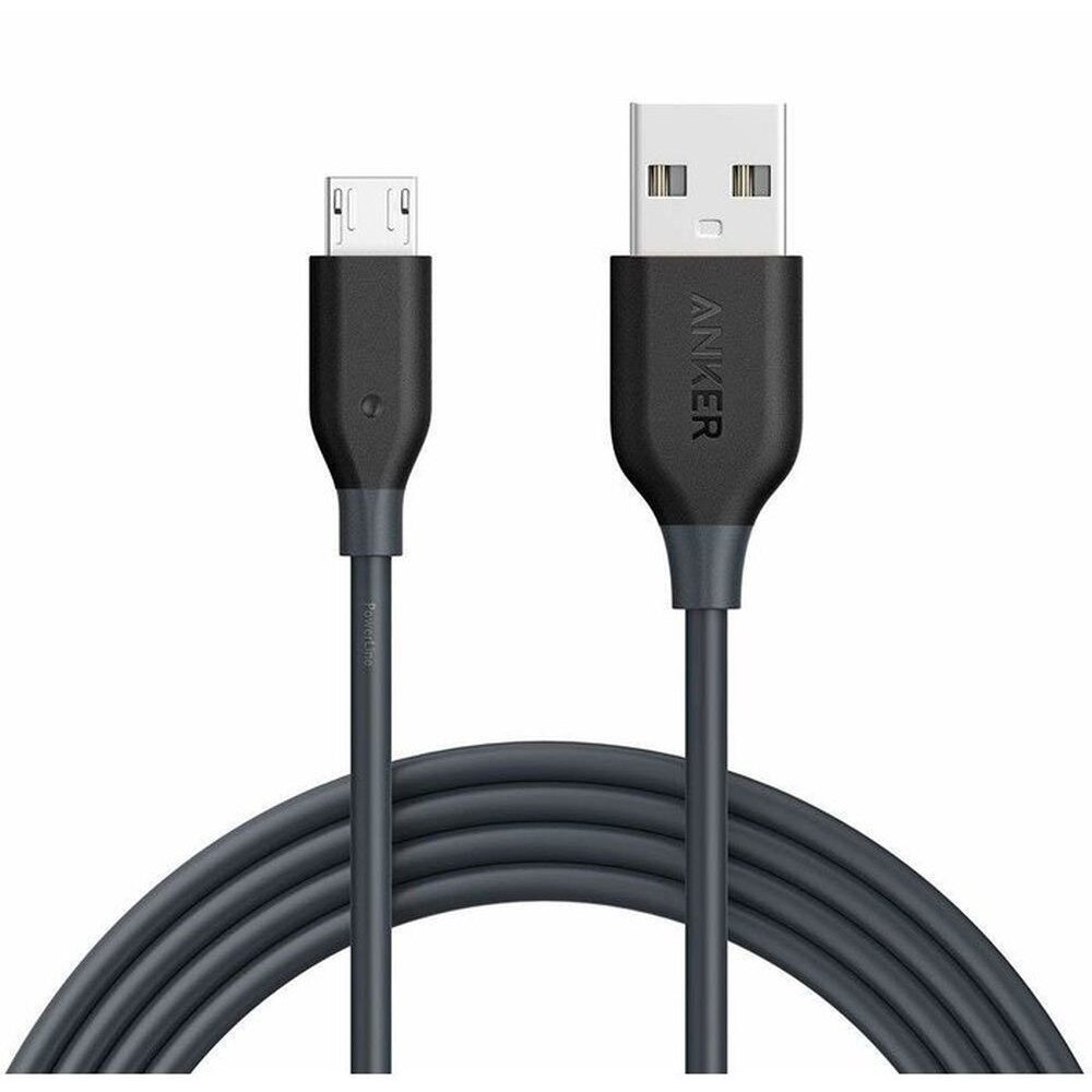 Cablu de date MicroUSB Anker PowerLine 0.9 m Gri