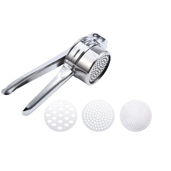 Zdrobitor din otel inoxidabil pentru legume si fructe, presa cartofi , zdrobitor pentru piure din legume sau fructe, 3 site FMD0012 Zdrobitor din otel inoxidabil pentru legume si fructe, presa cartofi , zdrobitor pentru piure din legume sau fructe, 3 site FMD0012