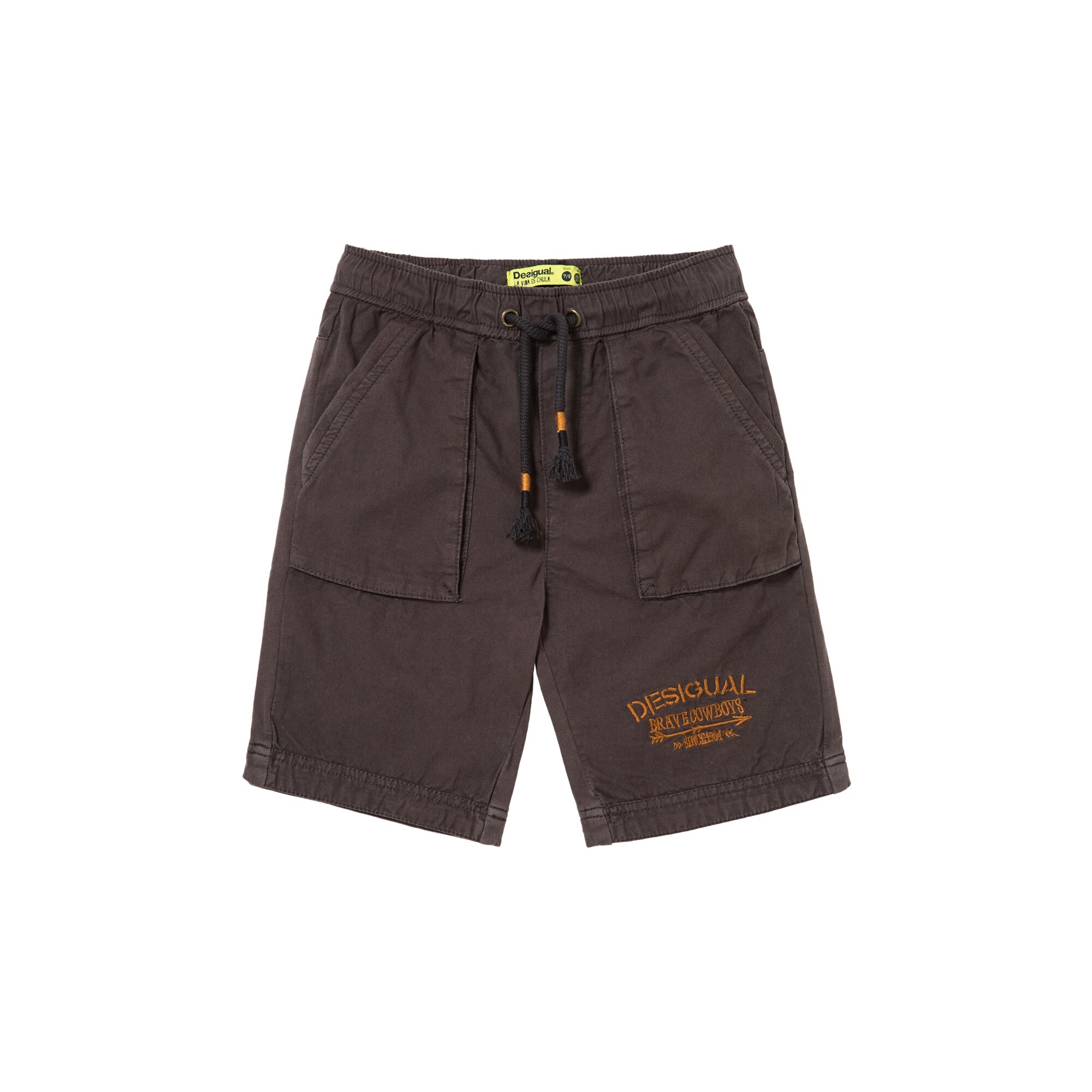 Bermude baieti, Desigual, cu model tip text, Kids Template