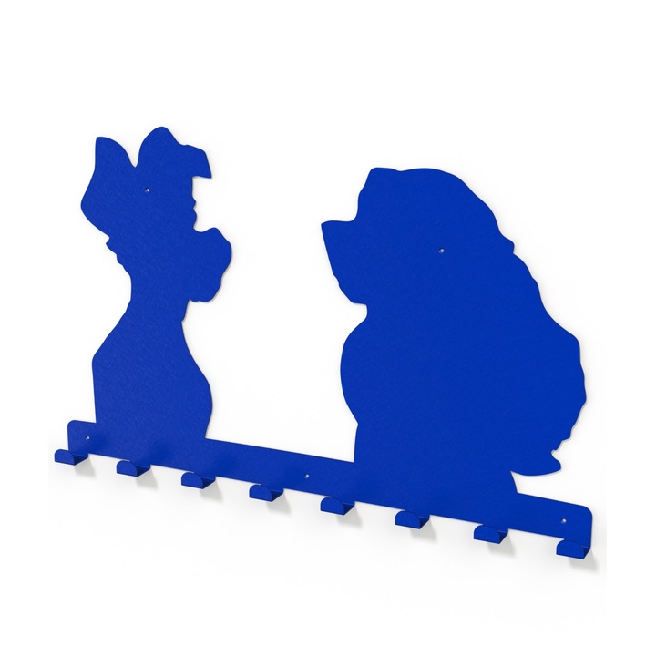 Cuier metalic DOAMNA SI VAGABONDUL -model 4153 albastru