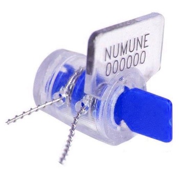 Set 100 sigilii din plastic cu rotor pentru sigilare contor electric gaz sau apometru, Albastru Set 100 sigilii din plastic cu rotor pentru sigilare contor electric gaz sau apometru, Albastru