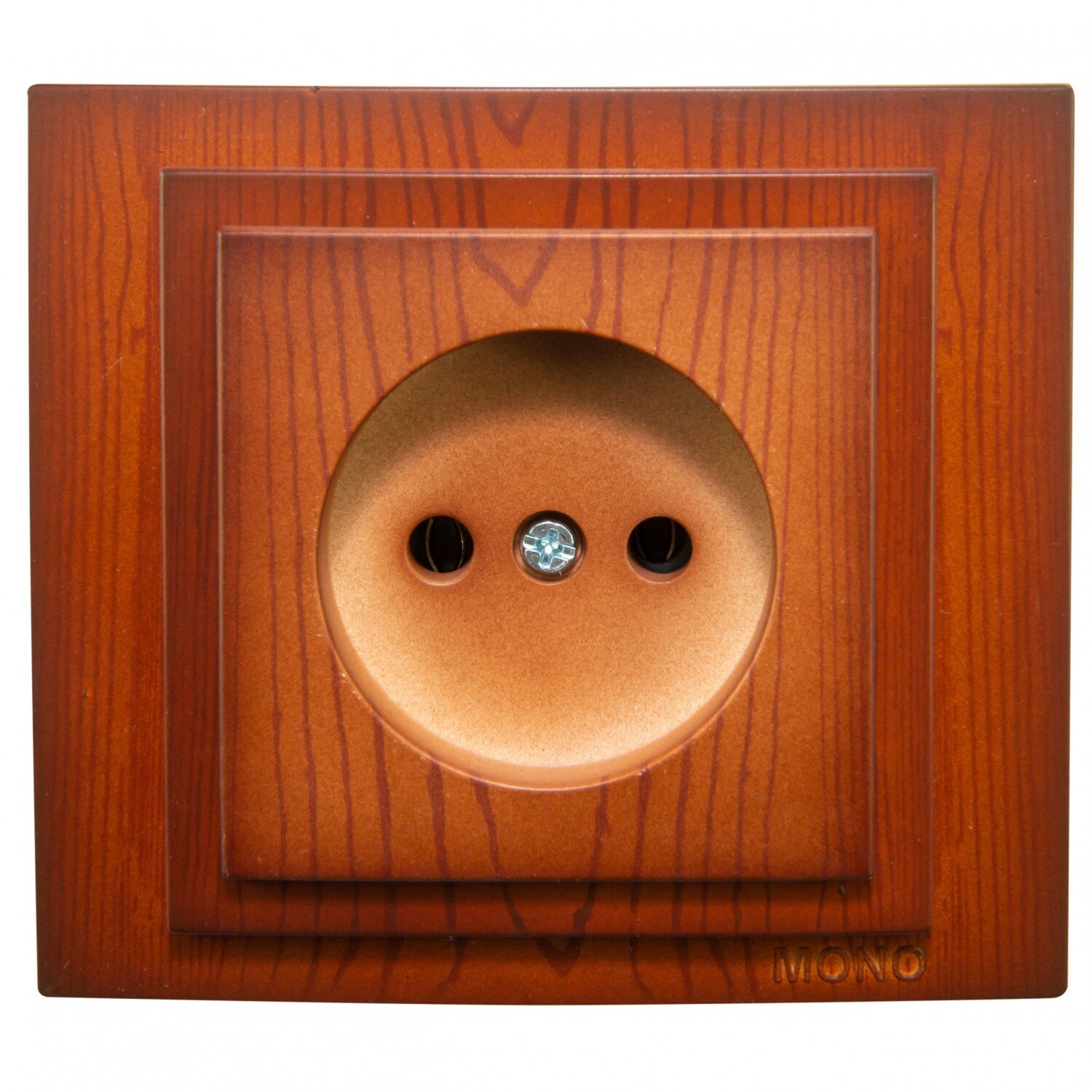 Priza Mono Electric, simpla, incastrata, rama inclusa, cires, 80 x 90 mm